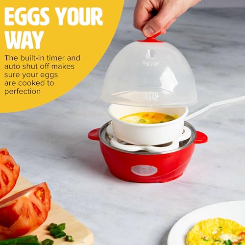 Mini Rapid Egg Cooker (5-Egg / Red)