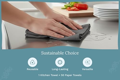 Organic Cotton Gray Tea Towels (Gray)