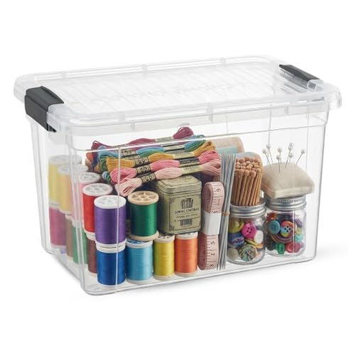 8.7 Quart Clear Plastic Storage Boxes with Lids (8.7 Quart)