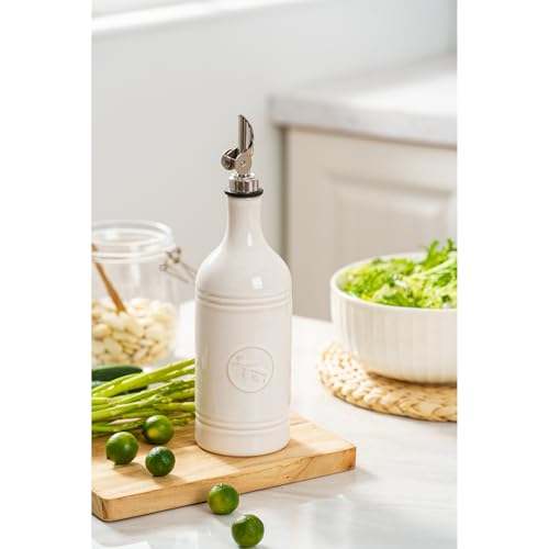 Olive Oil Dispenser Bottle with Spout (OFF-WHITE)