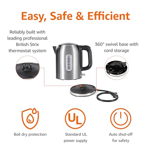 Electric Kettle (Stainless Steel / 1.1 Quarts)