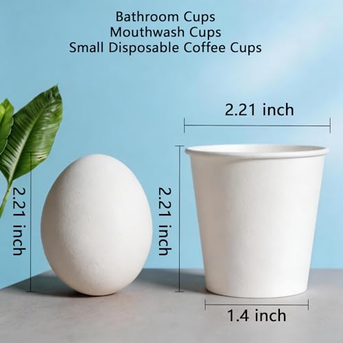 Disposable Paper Coffee Cups 3 oz 300 Count (White - 3 oz)
