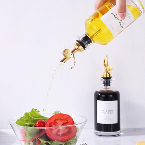 Liquor Pour Spout Made of Stainless Steel with Automatic Anti (Gold / Set of 4)