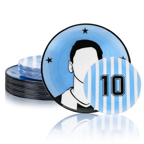 20Pcs Blue Plastic Soccer Plates (20 Pieces / Blue)