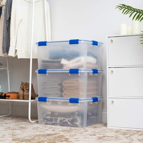 3 Pack 60 Qt Storage Bins with Gasket Lids (60 Qt. - 3 Pack)