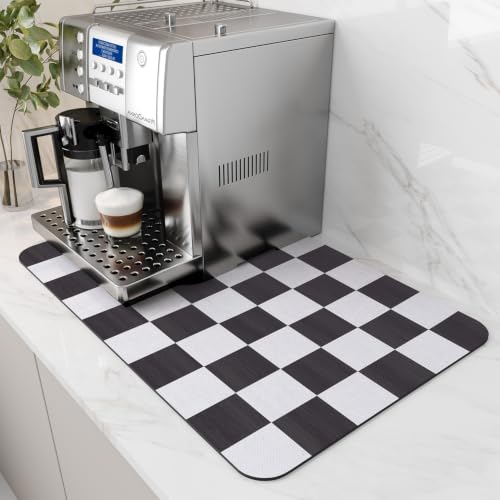 Dish Drying Mat for Kitchen Counter (Buffalo Black / 16"X24")