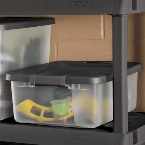 ShelfTote Clear Plastic Storage Bins (25 Quart Tote / 6 Pack)