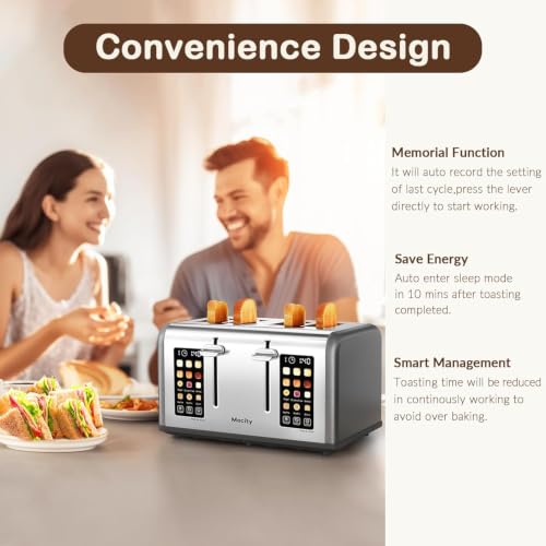 4 Slice Toaster with Touch Screen Control (Pearl Grey / 4 Slice)