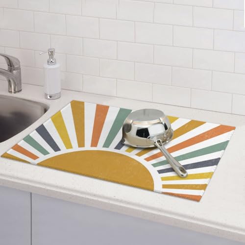 Sunshine Dish Drying Mat 18x24 for Kitchen Counter (24" x 18")