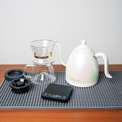 Artisan Electric Gooseneck Kettle (White Iridescent)