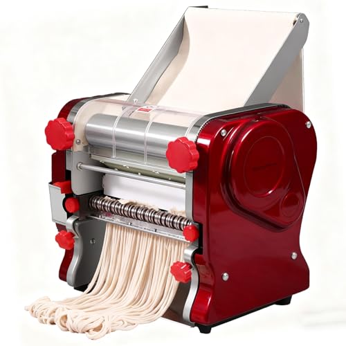 Electric Pasta Making Machine Commercial Noodle Spaghetti Maker Dough Roller with 2mm (Red / 2/6MM)
