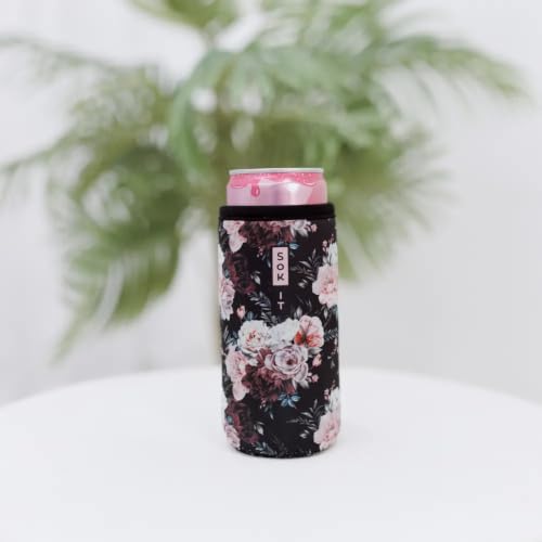 CanSok Sleeve for Beer & Soda Insulated Neoprene Cover (Bloom at Night / 25oz Can Sleeve)