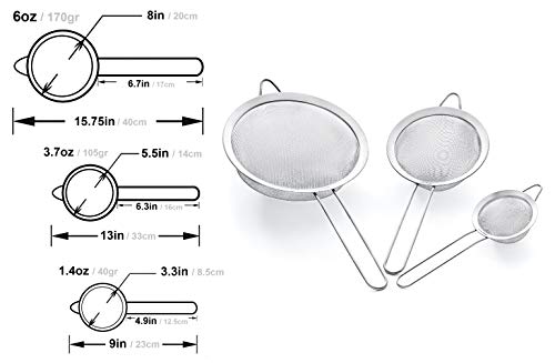 Strainer Set Fine Mesh