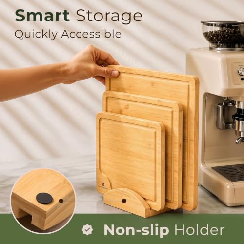Bamboo Cutting Boards for Kitchen (Set of 3 Extended)