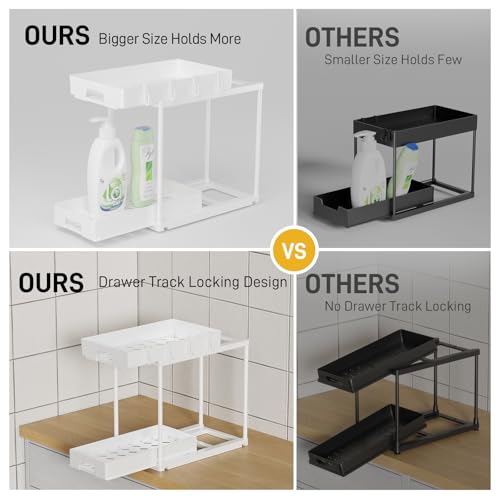 Under Sink Organizers and Storage (2Set-White)