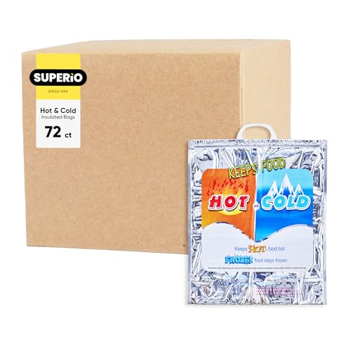 Hot and Cold Insulated Bags for Food Delivery (Large (Meal and Grocery Size))