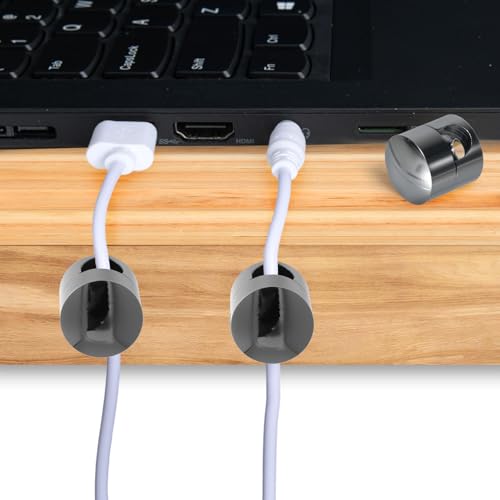 8 Sets Charger Holders for Cords (8 Sets / Black)