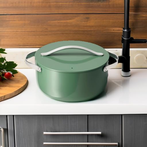 Non Stick Ceramic Dutch Oven Pot with Lid (Sage)