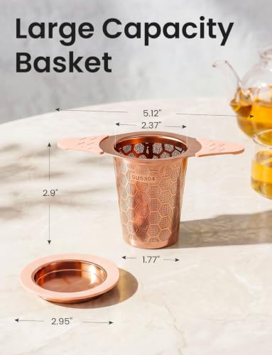 Tea Infuser for Loose Leaf Tea (1 Pack - Rose Gold)