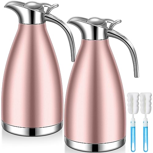 2 Pcs 68oz Thermal Coffee Carafe (Rose Gold)