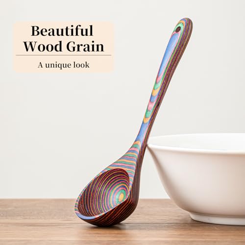 Pakkawood Rainbow Deep Soup Ladle with Spout