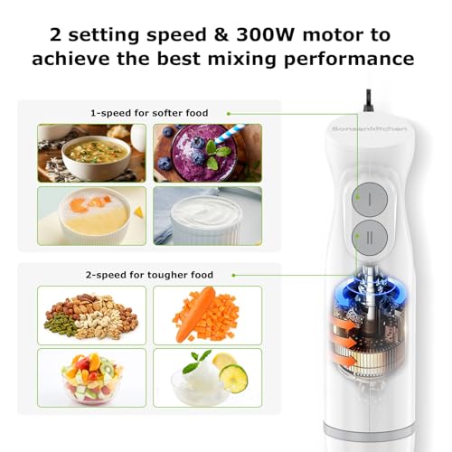 Hand Blender 2 (White / With 1 attachment)