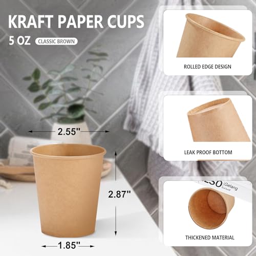 400 Pack 5 oz Kraft Paper Cups (5oz-400pack)