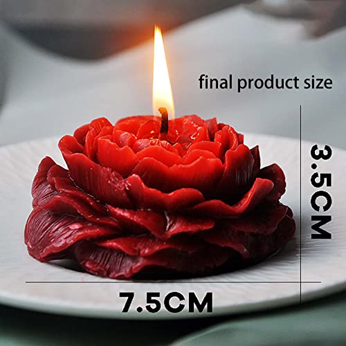 Peony Rose 3D Flower Resin Cake Mold (peony)