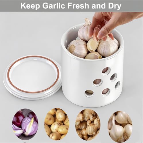 Garlic Keeper (White Glazed)