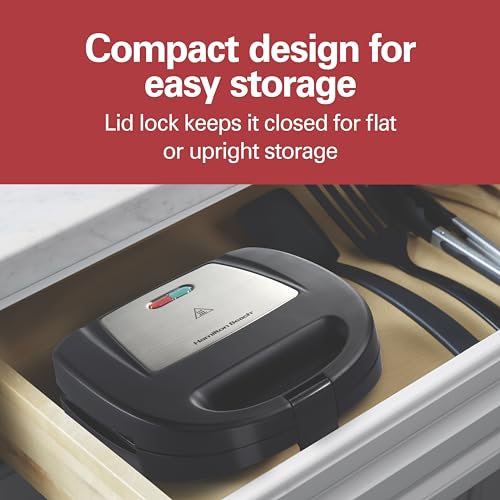 Electric Sealed Sandwich Maker Grill (Compact (1 Pack))