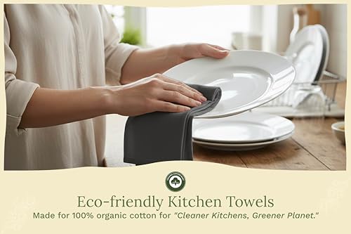 Organic Cotton Gray Tea Towels (Gray)