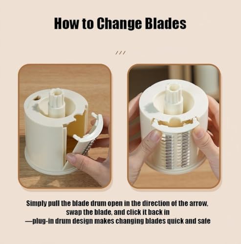 Rotary Cheese Grater with Hand Crank