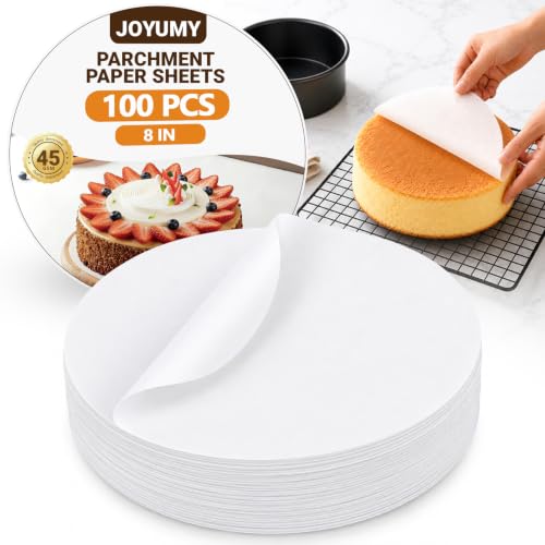 100 Pcs 8" Round Parchment Paper (White / 8" Round -100 Pack)
