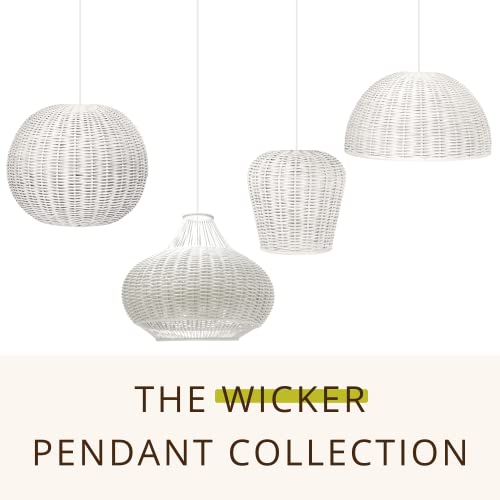 Lamp Wicker Ball Pendant (White)
