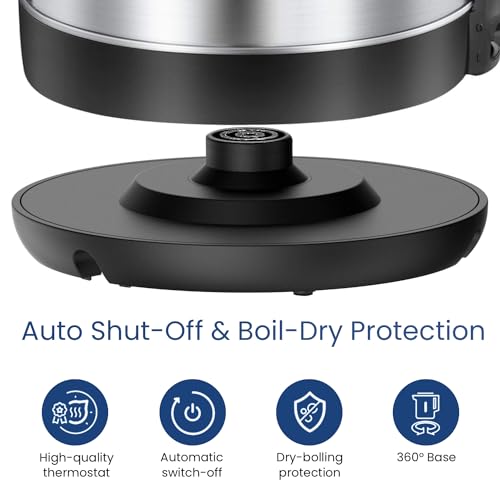 Comfee 1.7L Stainless Steel Electric Tea Kettle (Silver / stainless steel)