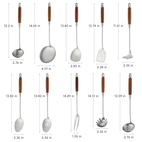 18 10 Stainless Steel Kitchen Utensils Set (Small / SILVER-10 Pieces)