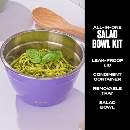 Stainless Steel Salad Bowl Kit 64oz (Hillside Lavender / 64oz)