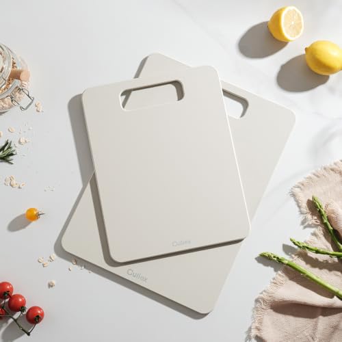 Wood Fiber Cutting Board Set of 2 (Oatmeal White)
