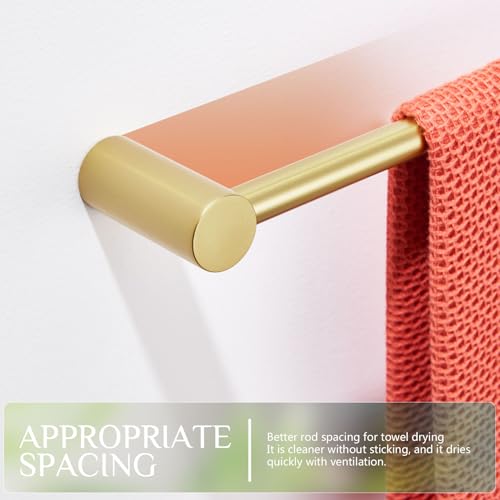 Hand Towel Bar for Bathroom Hardware Accessory 12 (Brushed Gold / 12-Inch)
