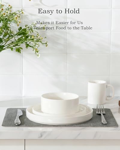 Sweejar Porcelain Dinnerware Sets for 6 (Pure White / Service for 6 (18pcs))