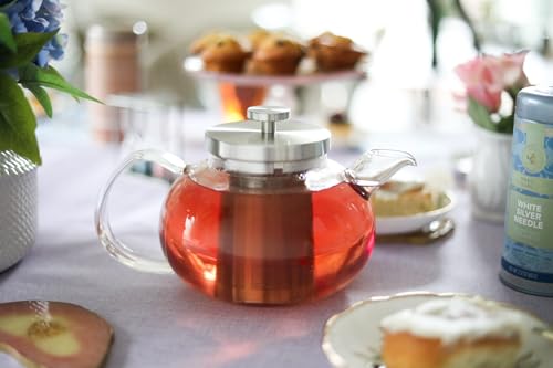Connoisseur Glass Teapot with Stainless Steel Infuser for Loose Tea