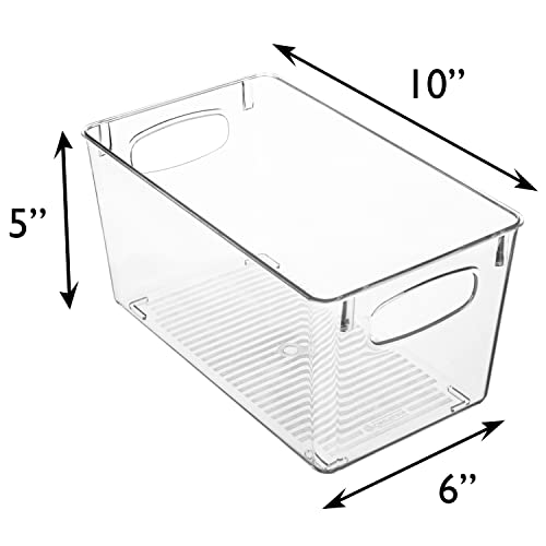 Clear Plastic Storage Bins (8 Count)