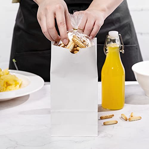 Bag Tek 2lb Paper Bags 100 Disposable Lunch Bags (2 lb / White)
