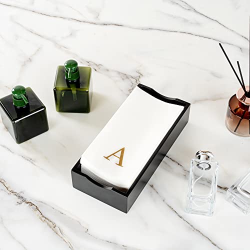 Paper Rectangle Gold Letter A Linen (Gold / 2000 Count / A)