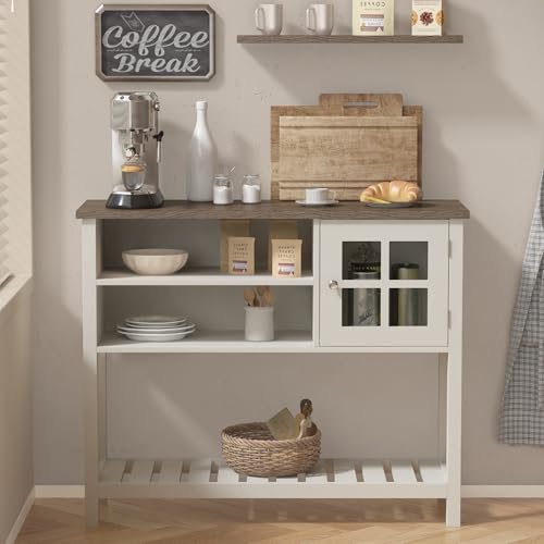 Farmhouse Coffee Bar Cabinet (White)