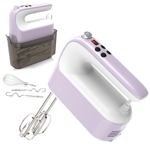 9 Speed Digital Hand Mixer Electric (Lilac Purple)