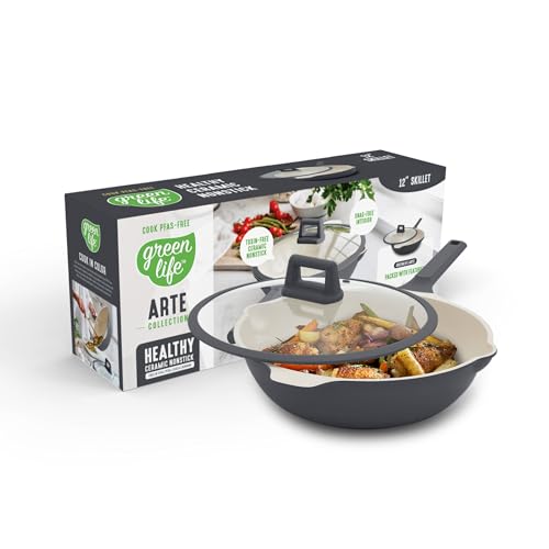 Nonstick 12” 5QT (12" Deep Skillet with Lid / Graphite)