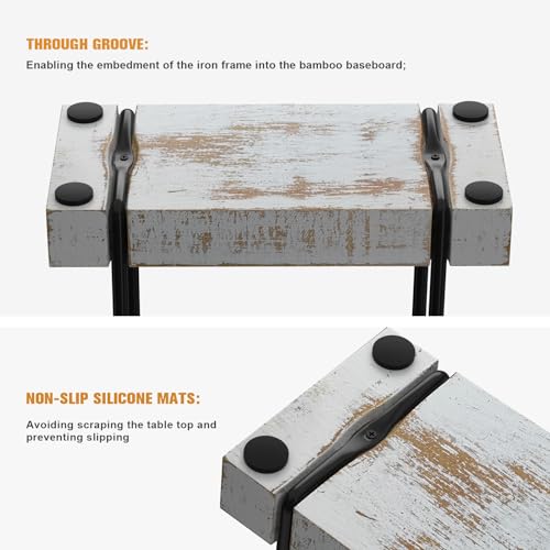Napkin Holder for Table (Black/Farmhouse White / 5.78 x 2.51 x 5.04 inches)