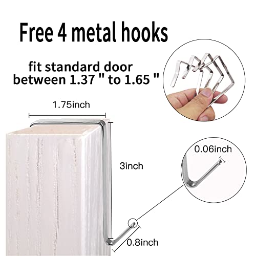 2 Pack Extra Large Hanging Over Door Shoe Organizers (B-Black&Clear)