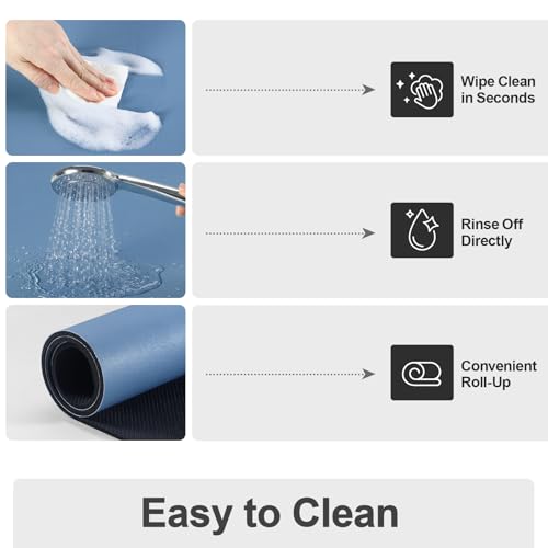 Dish Drying Mat for Kitchen Counter (Blue / 16" x 18")